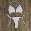 Ensemble de bikini solide élégant en 2 pièces pour femmes