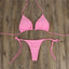 Ensemble de bikini solide élégant en 2 pièces pour femmes