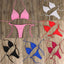 Ensemble de bikini solide élégant en 2 pièces pour femmes
