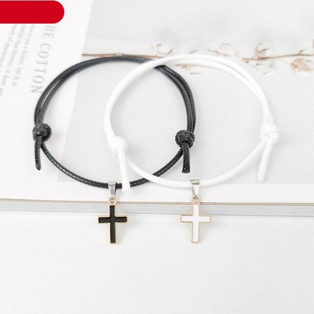 Bracelets Couple Charme Minimaliste 2PCS - Design Ajustable Fait Main