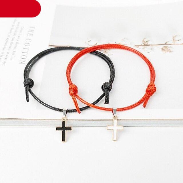 Bracelets Couple Charme Minimaliste 2PCS - Design Ajustable Fait Main