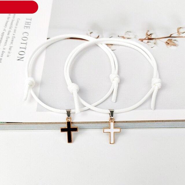 Bracelets Couple Charme Minimaliste 2PCS - Design Ajustable Fait Main