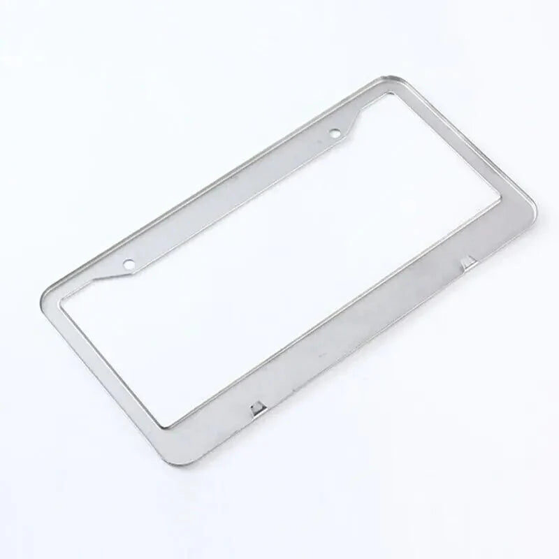 Premium Chrome Stainless Steel License Plate Frame Set