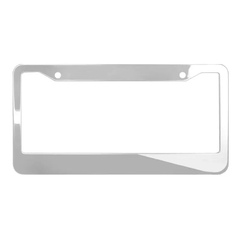 Premium Chrome Stainless Steel License Plate Frame Set