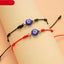 Ensemble de Bracelets en Corde Tressée avec Pendentif Œil pour Couples