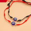Ensemble de Bracelets en Corde Tressée avec Pendentif Œil pour Couples