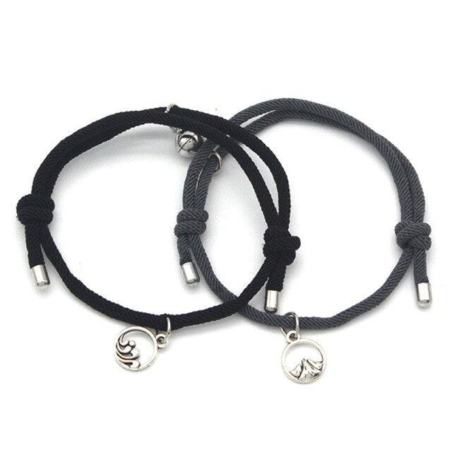 Bracelets de Couple Magnétiques Minimalistes - Ensemble d'Amitié Fait Main