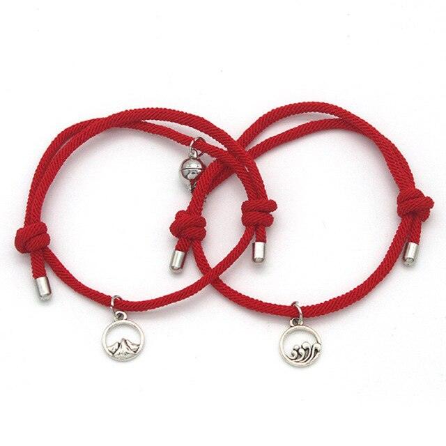 Bracelets de Couple Magnétiques Minimalistes - Ensemble d'Amitié Fait Main
