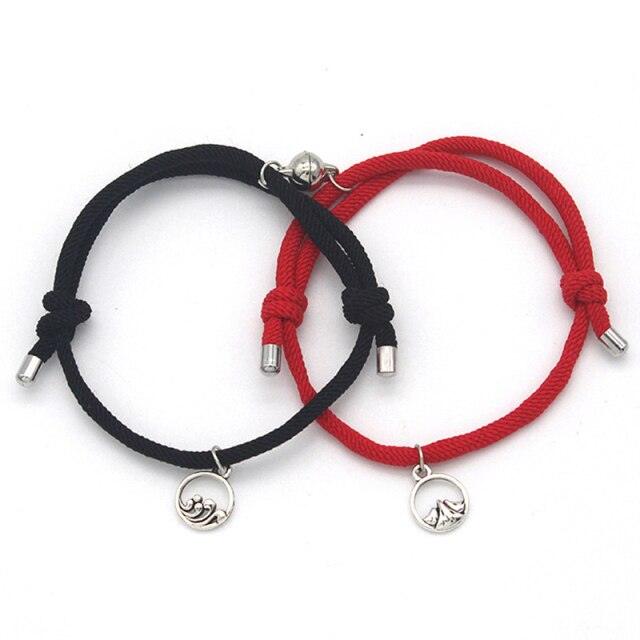 Bracelets de Couple Magnétiques Minimalistes - Ensemble d'Amitié Fait Main