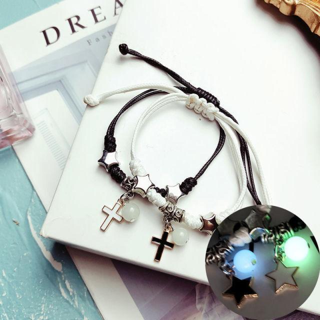 Bracelets Chat Étoile Lune Lumineux - Ensemble de 2