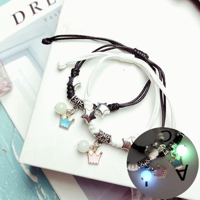 Bracelets Chat Étoile Lune Lumineux - Ensemble de 2
