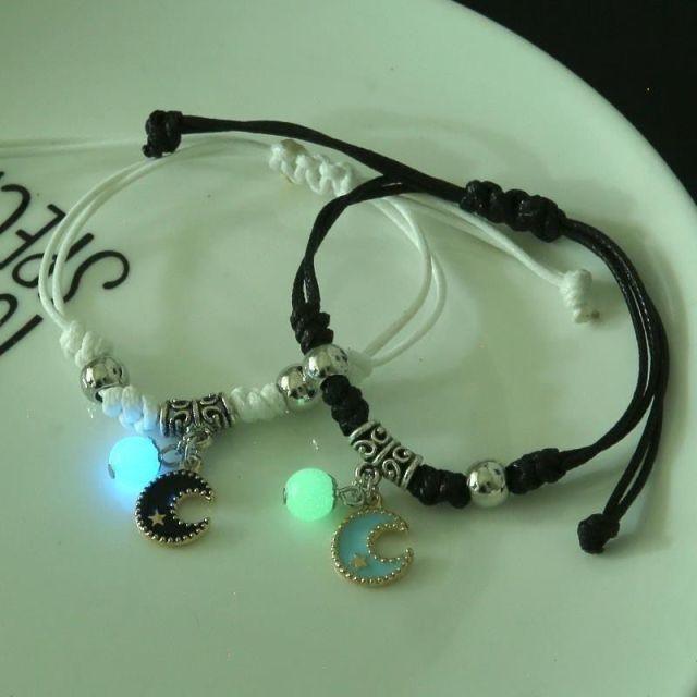 Bracelets Chat Étoile Lune Lumineux - Ensemble de 2
