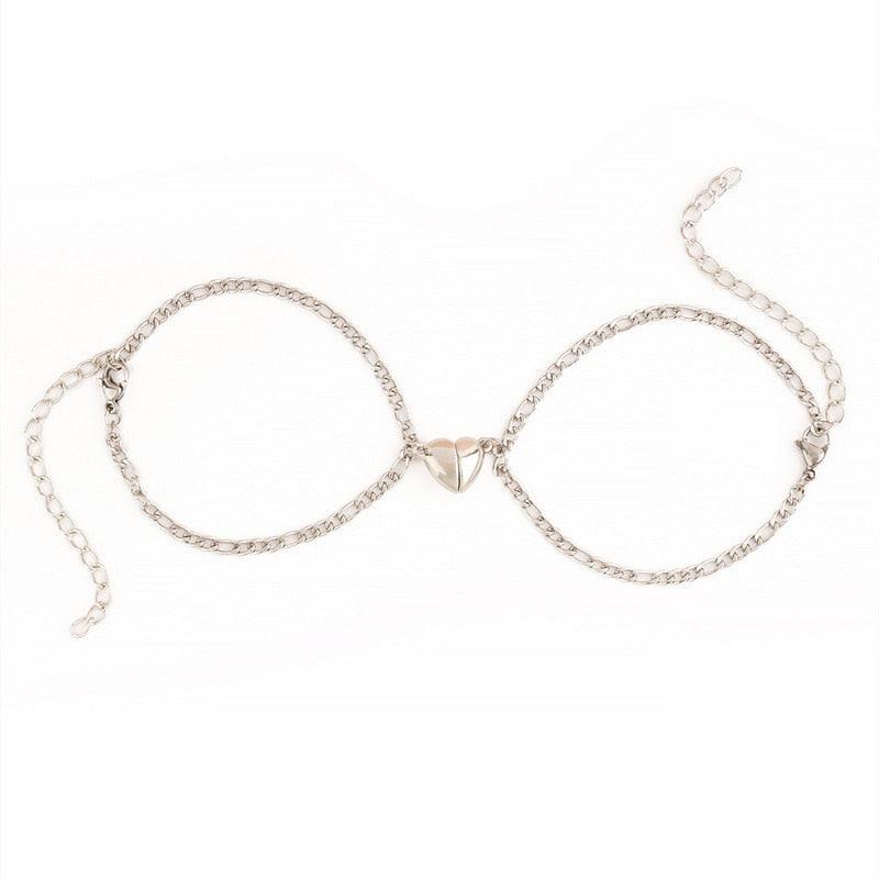 Bracelets pour couples en acier inoxydable Magnet Attraction