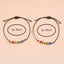 Ensemble de Bracelets d'Amitié Arc-en-Ciel - Bijoux en Corde Ajustable
