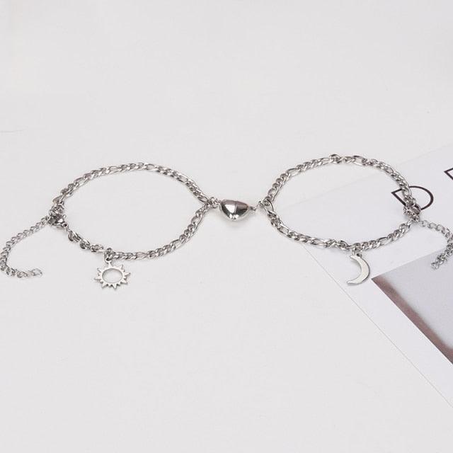 Bracelets en Acier Inoxydable Attraction Magnétique pour Couples