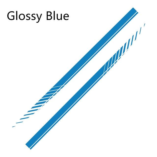 Universal Car Side Skirt Decal Stickers - 2PCS Racing Stripe Set