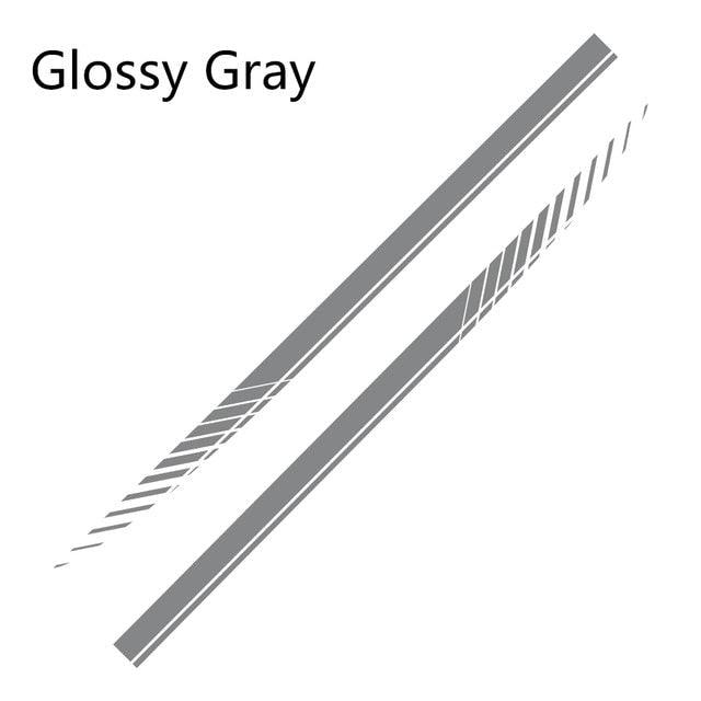 Universal Car Side Skirt Decal Stickers - 2PCS Racing Stripe Set