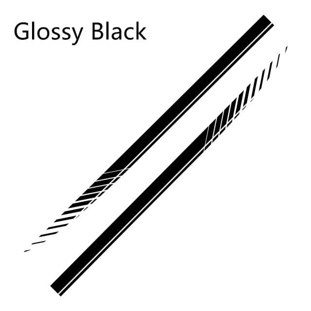 Universal Car Side Skirt Decal Stickers - 2PCS Racing Stripe Set