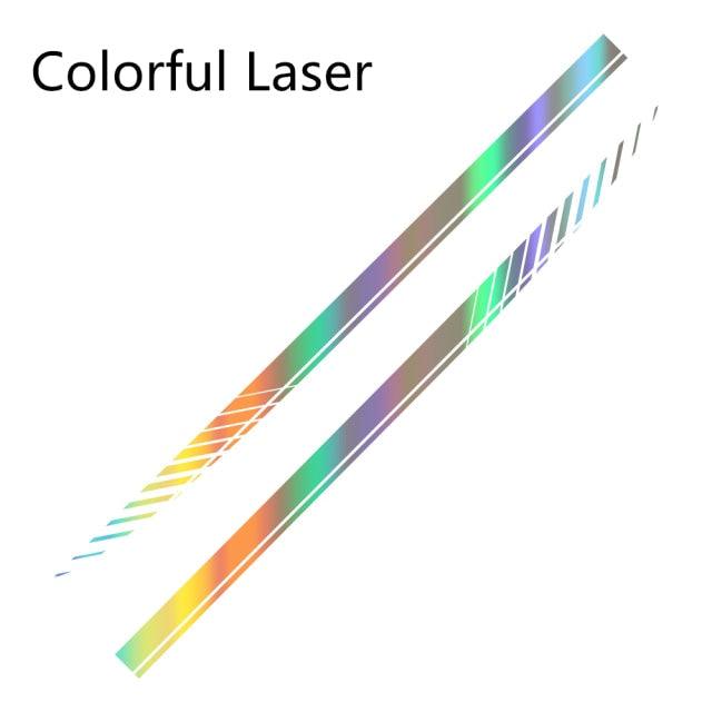 Universal Car Side Skirt Decal Stickers - 2PCS Racing Stripe Set