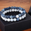 Ensemble de Bracelets de Distance pour Couples - Bracelets en Perles de Pierre Naturelle