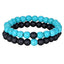 Ensemble de Bracelets de Distance pour Couples - Bracelets en Perles de Pierre Naturelle