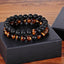 Ensemble de Bracelets de Distance pour Couples - Bracelets en Perles de Pierre Naturelle