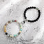 Ensemble de Bracelets pour Couples - Perles en Pierre Naturelle avec Cœurs Magnétiques