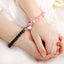 Ensemble de Bracelets pour Couples - Perles en Pierre Naturelle avec Cœurs Magnétiques