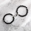 Ensemble de Bracelets pour Couples - Perles en Pierre Naturelle avec Cœurs Magnétiques