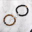 Ensemble de Bracelets pour Couples - Perles en Pierre Naturelle avec Cœurs Magnétiques