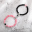Ensemble de Bracelets pour Couples - Perles en Pierre Naturelle avec Cœurs Magnétiques