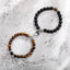 Ensemble de Bracelets pour Couples - Perles en Pierre Naturelle avec Cœurs Magnétiques