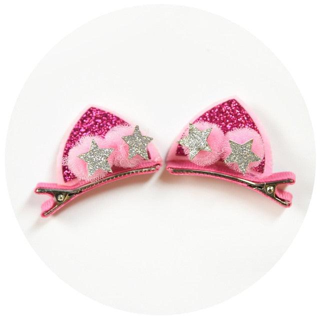 Ensemble de pinces à cheveux arc-en-ciel scintillantes pour filles