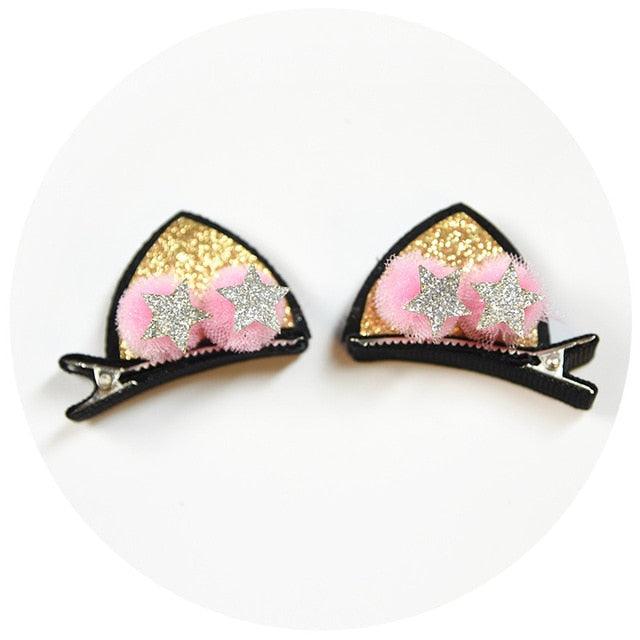 Ensemble de pinces à cheveux arc-en-ciel scintillantes pour filles