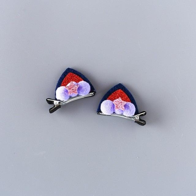 Ensemble de pinces à cheveux arc-en-ciel scintillantes pour filles