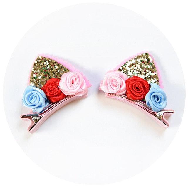 Ensemble de pinces à cheveux arc-en-ciel scintillantes pour filles