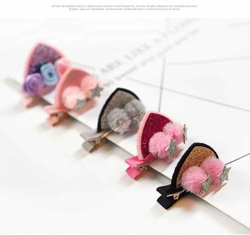 Ensemble de pinces à cheveux arc-en-ciel scintillantes pour filles