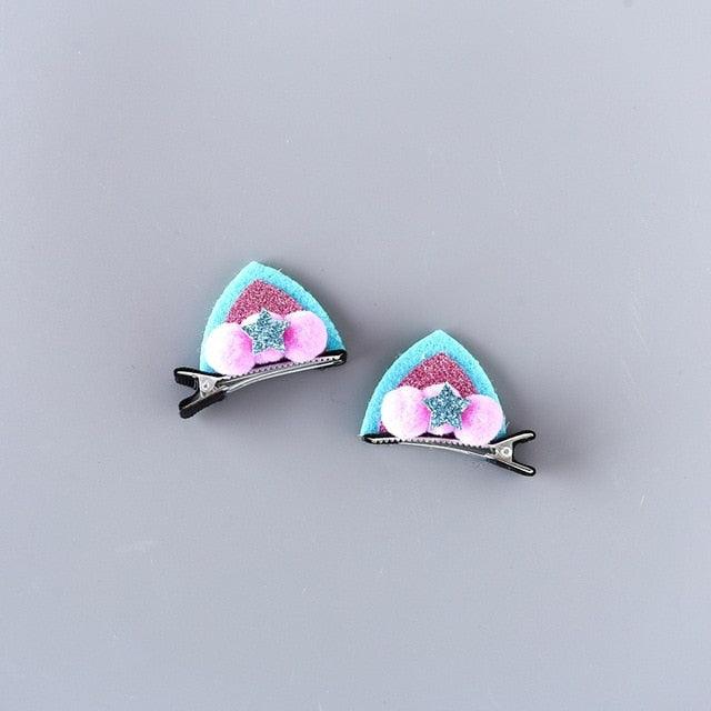 Ensemble de pinces à cheveux arc-en-ciel scintillantes pour filles
