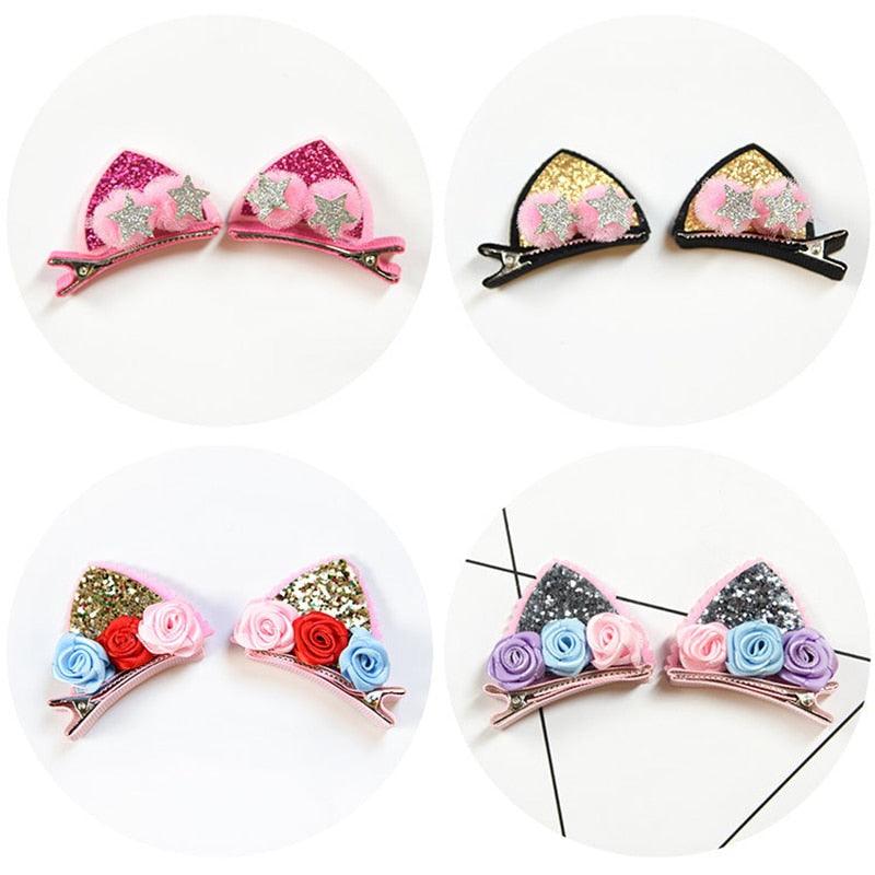 Ensemble de pinces à cheveux arc-en-ciel scintillantes pour filles