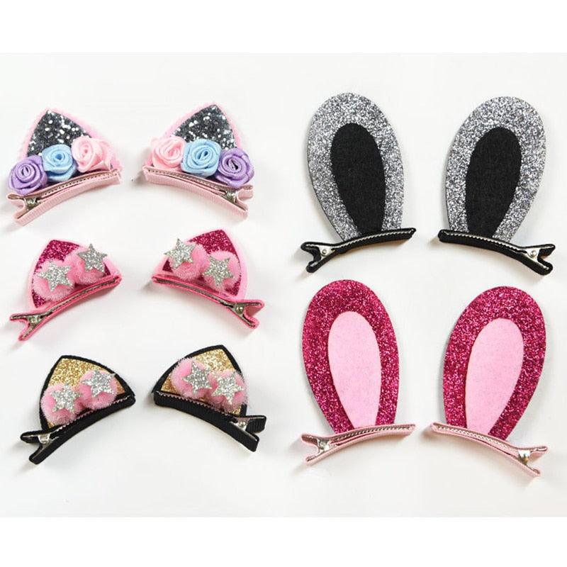 Ensemble de pinces à cheveux arc-en-ciel scintillantes pour filles