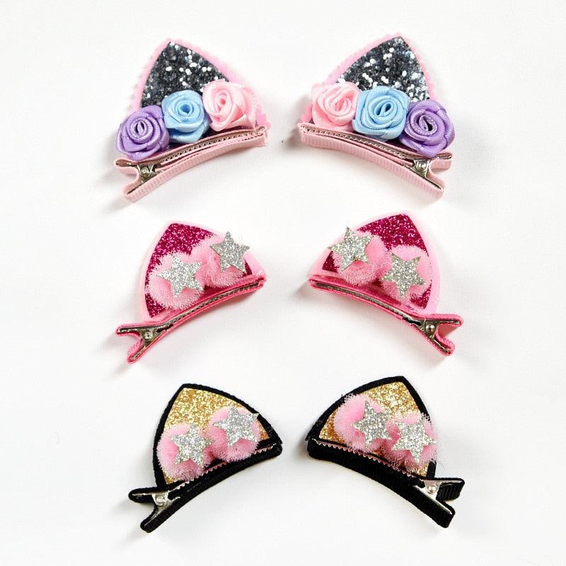 Ensemble de pinces à cheveux arc-en-ciel scintillantes pour filles