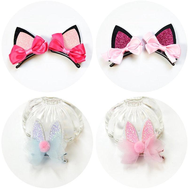 Ensemble de pinces à cheveux arc-en-ciel scintillantes pour filles