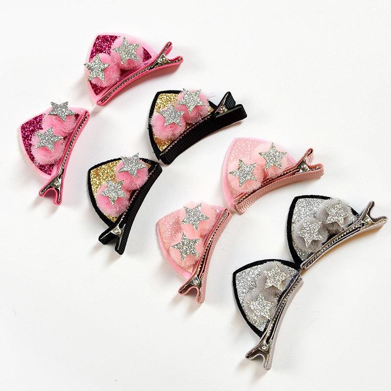Ensemble de pinces à cheveux arc-en-ciel scintillantes pour filles