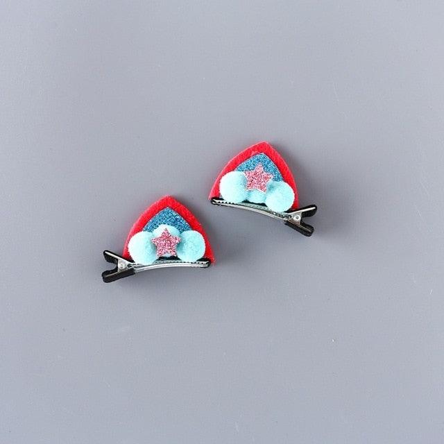 Ensemble de pinces à cheveux arc-en-ciel scintillantes pour filles