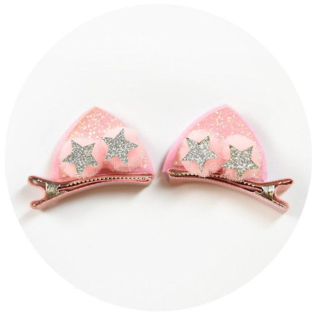 Ensemble de pinces à cheveux arc-en-ciel scintillantes pour filles