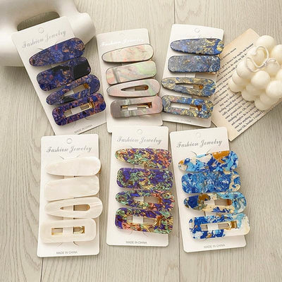 Elegant Acrylic Geometric Hairpins - 2PCS Set