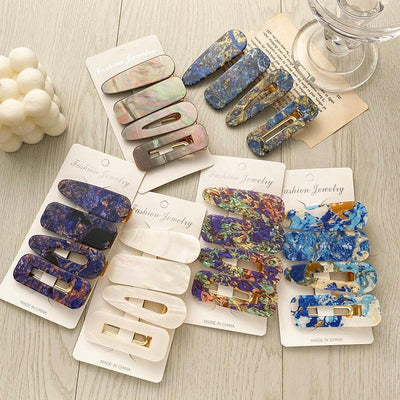 Elegant Acrylic Geometric Hairpins - 2PCS Set