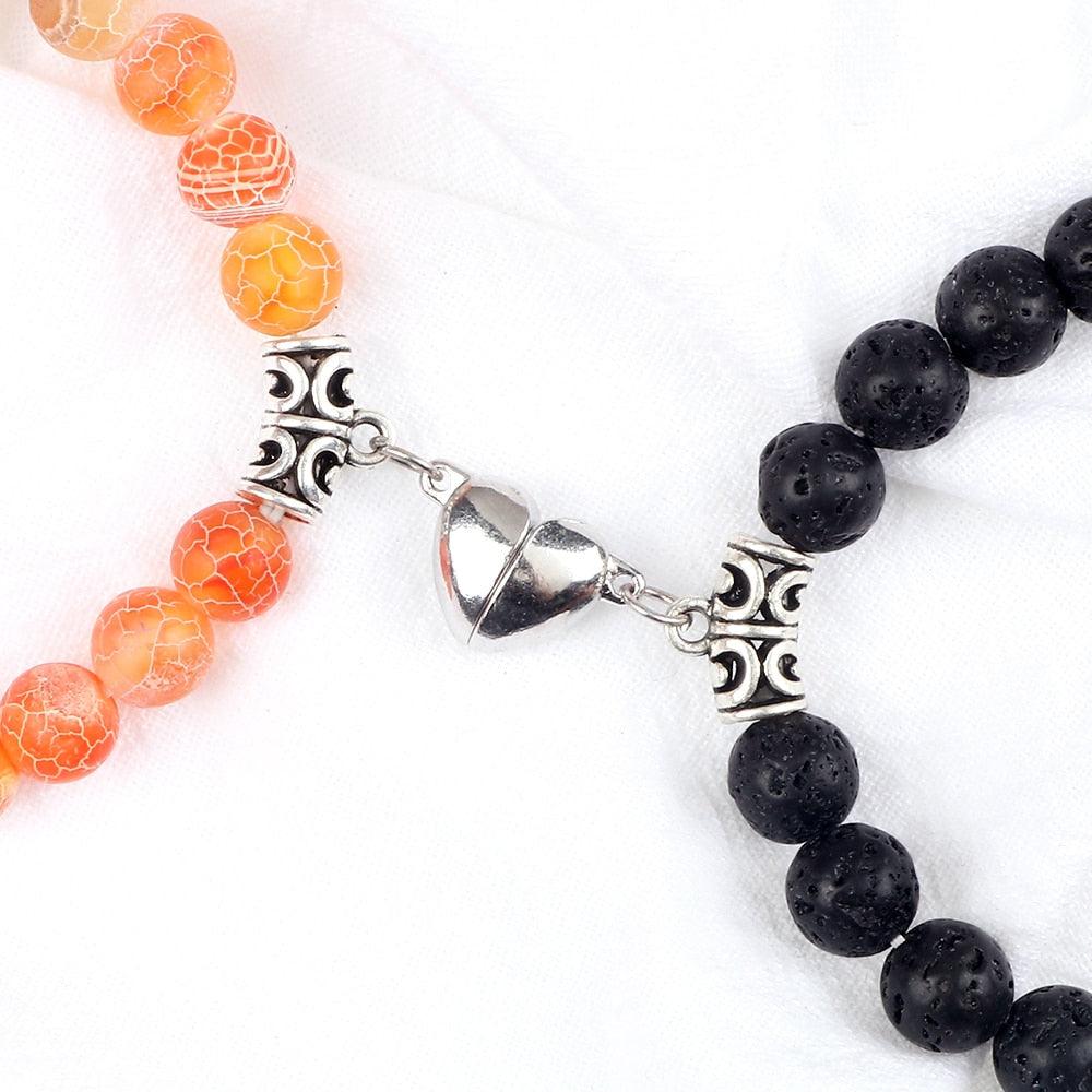 Ensemble de Bracelets Magnétiques en Forme de Cœur pour Couples