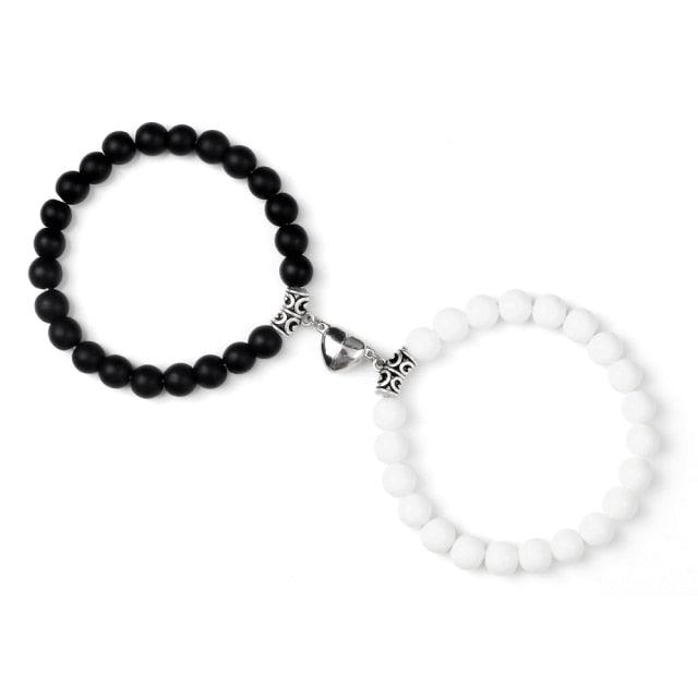 Ensemble de Bracelets Magnétiques en Forme de Cœur pour Couples
