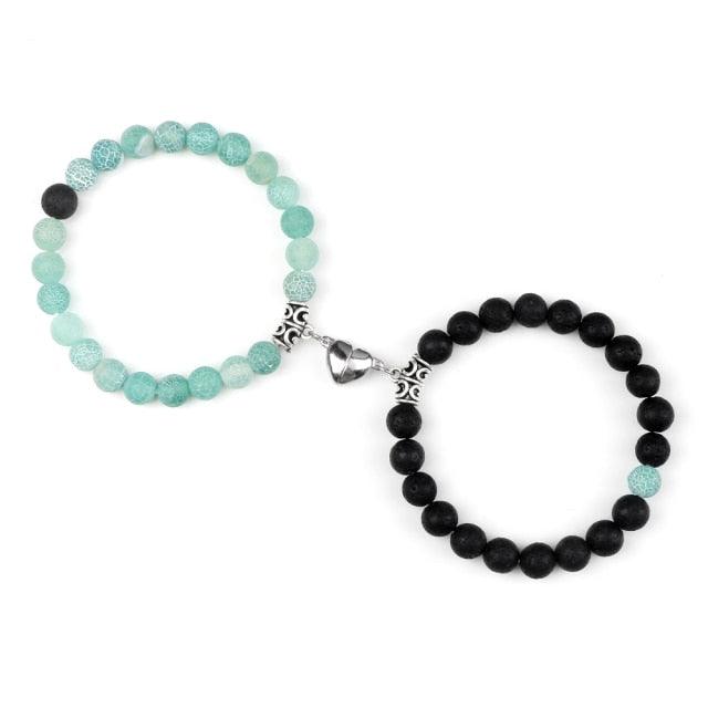 Ensemble de Bracelets Magnétiques en Forme de Cœur pour Couples